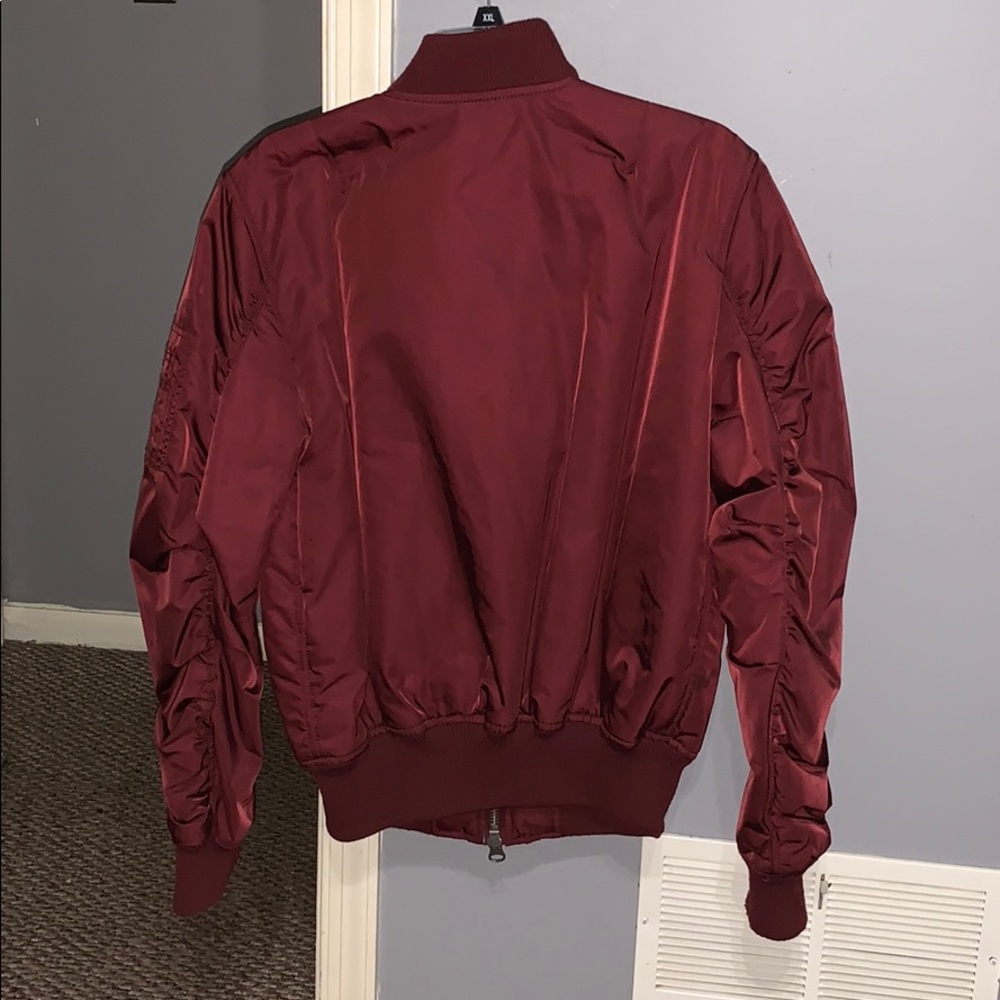 Men’s maroon Bomber Jacket - Picture 2 of 5